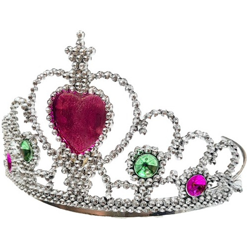 Corona Princesa Reina Plateada  Encastrable Pintada Sin Gema