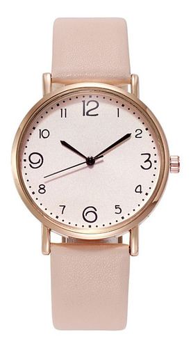 Relógio Feminino Rosê Delicado Elegante + Caixa  