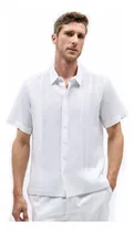 Comprar Abito Guayabera De Lino Manga Corta Color Blanco Mod. Boris 100% Lino, Guayabera Yucateca De Lino