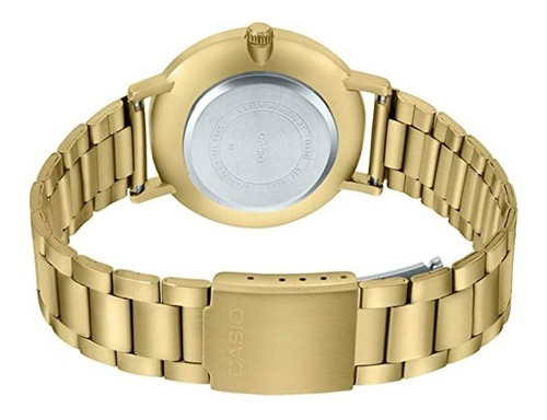 Reloj Casio Caballero Azul Mtp-vt01g-2b2udf Color de la correa Dorado Color del bisel Dorado Color del fondo Azul acero