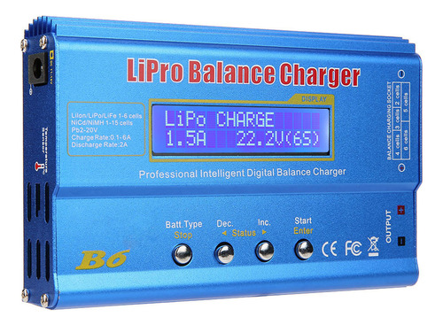 Cargador Balanceador Batería Lipo 80w 6a Para Lipo, Li-ion ,