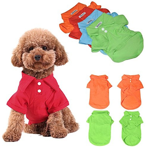 Kingmas 4 Unids Camisas Para Perros Mascotas Cachorro Polo