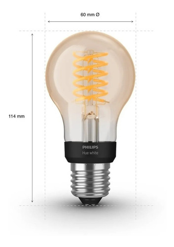 Imagen 2 de 9 de Philips Hue Lámpara Vintage Filamento 7w Bluetooth A60 E27