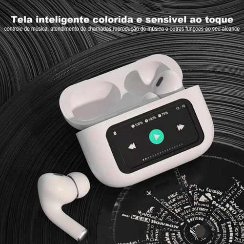 Fone De Ouvido Sem Fio Bluetooh Com Tela Touch Antirruído