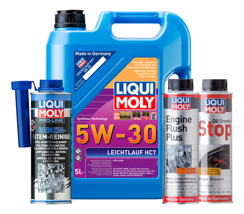 Combo L Moly 5w30 Oil Smoke Stop Engine Flush Pro-line