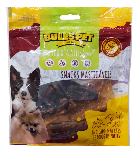 Petisco Mordedor Natual Para Cães Mix De Sabores Bullspet