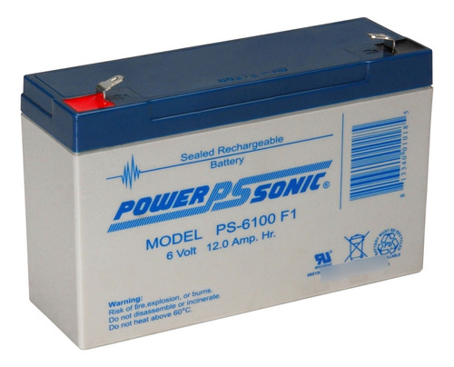 Bateria Plomo Sellada 6 Voltio 12 Amperio Conector Rapido