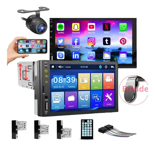 1din Multimidia Mp5 Knup Espelhamento Bluetooth Full Hd 7pol