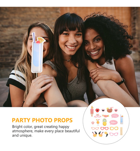 Juego De Accesorios Fotográficos Para Fiestas De Hawái, 12 P
