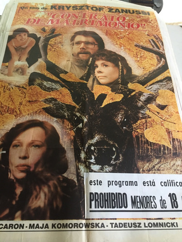 Poster Contrato De Matrimonio 1982 Original Cine Ruso