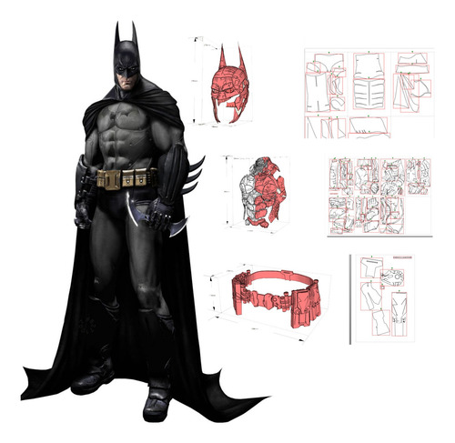 Traje Batman Arkham Origins Full Batsuit Papercraft
