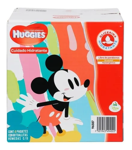 comprar Toallitas Húmedas Huggies Cuidado Hidratante 6 Paq De 80 Pzs