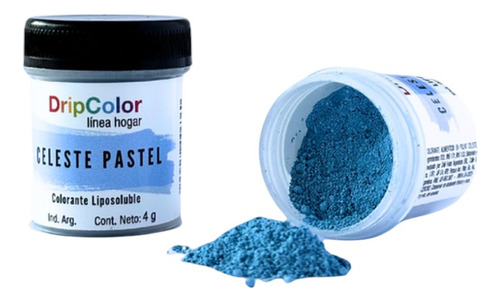 Colorante Comestible Liposoluble Celeste Pastel Drip Color