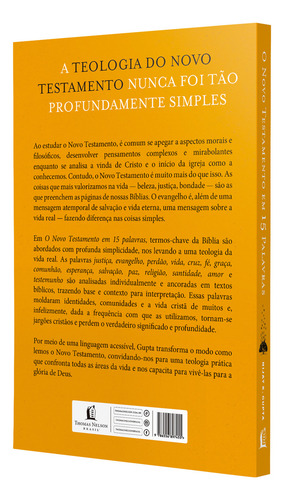 O Novo Testamento Em 15 Palavras, De Nijay Gupta. Editorial Thomas Nelson Brasil, Capa Mole, Edição 1 Em Português, 2024
