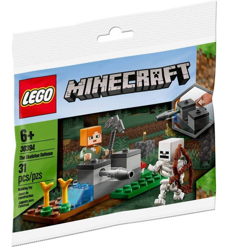 Imagen 1 de 3 de Lego The Skeleton Defense Polybag Minecraft  30394