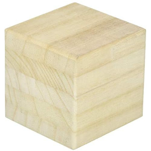 Cubo De Madera Maciza De 3.5 Pulgadas - 1 Cubo