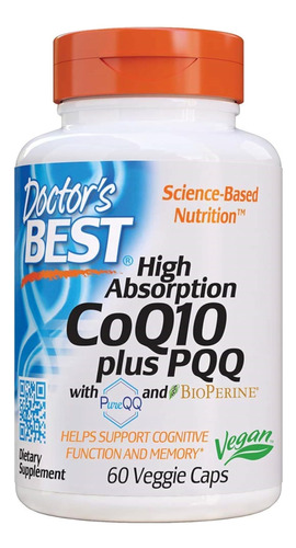 Doctors Best Absorción Coq10 Plus Pqq, Sin Gluten, Fermentad