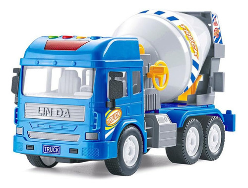 Camion Mezclador Construccion Carrito Friccion Luz Y Sonido Color Multicolor