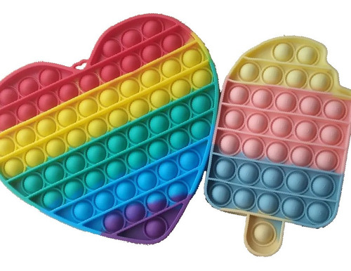 Pop It Fidget Toy Corazon Con Helado Multicolor Premium 