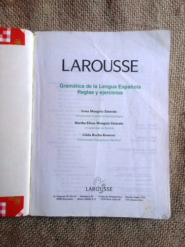 Libro Larousse Gramática De La Lengua Española Us $ 8,00