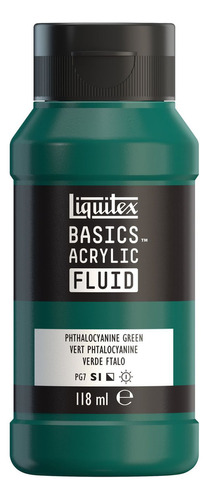 Tinta Acrílica Basics Fluid 118ml Phthalocyanine Green