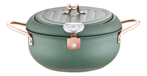 Olla Para Freidora, Sartén Con Aceite Extraíble Verde 24cm