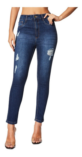 Calça Jeans Feminina Cintura Alta Lança Perfume Oferta