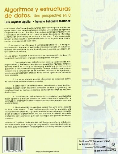 Algoritmos Y Estructuras De Datos Una Perspectiva En C - 978
