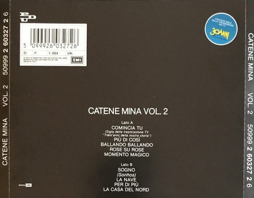 Cd Mina Catene Vol 2 - Italia