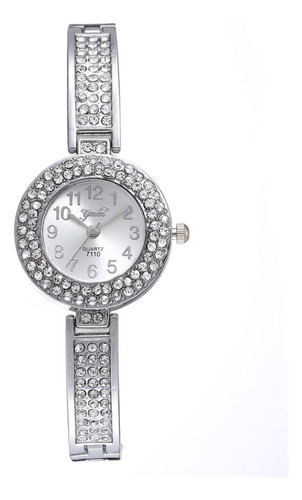 Reloj De Cuarzo De Aleación De Diamante Completo Para Mujer