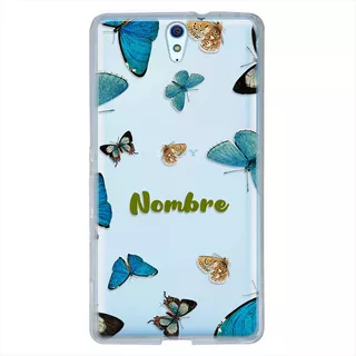 Funda Para Sony Xperia Mariposas Personalizada Con Nombres