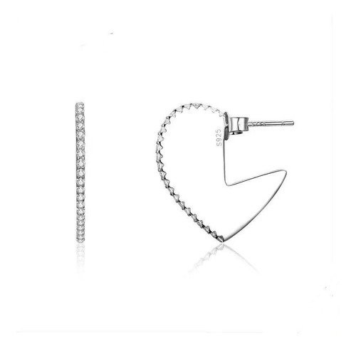 Aros Corazón  Plata  925 Zircón   / Canale Donna 