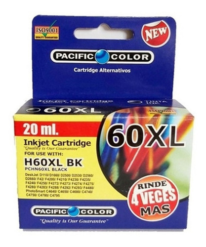 Cartucho De Tinta Alternativo N° 60xl Bk / 01-pchn60xl Bk