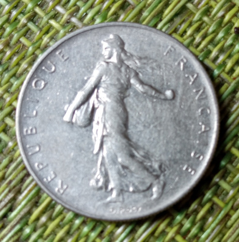 Moneda 1 Franco De Francia 1960 Bien Conservada