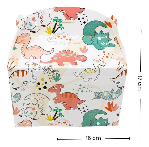 Cajas De Cotillón Tipo Cajita Dinosaurios Niños
