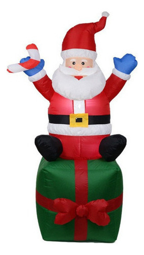 Santa Claus Sentado Bolsa De Regalo Accesorios Inflables [u]