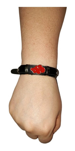 Imagem 4 de 6 de Pulseira Akatsuki Nuvem Vermelha Ajustável