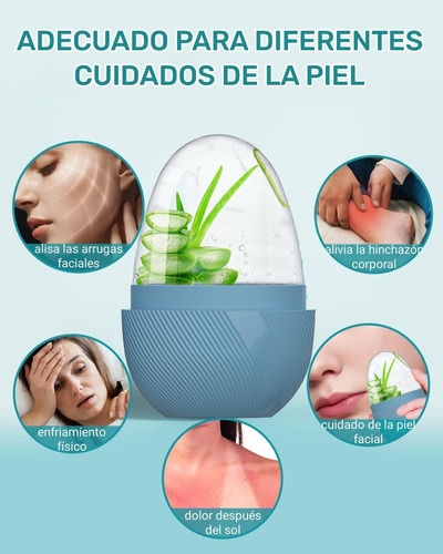 Rodillo Silicón Hielo Para Masaje Facial Reutilizable Cuidad