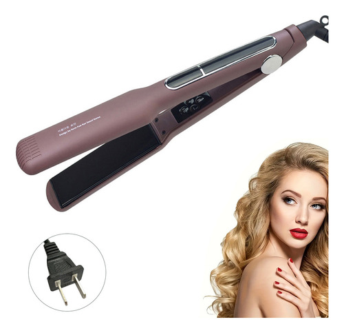 Plancha para cabello profesiona Profesional multifunción 480f Titanio Keratinas Ajuste de control de temperatura en 25 niveles 127V Función de corte automático de la electricidad