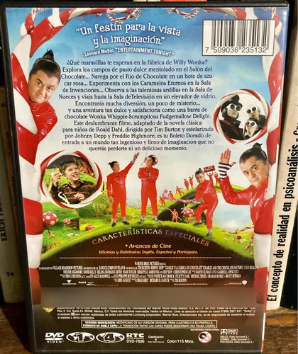 Dvd Charlie Y La Fábrica De Chocolates Película Origina 2005 (Usado)
