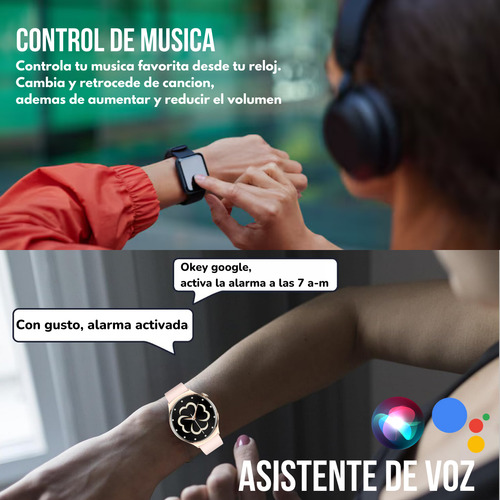 Reloj Digital Mujer Inteligente Smartwachh Mujer Elegante Rosa Milanese Qx10 Rosa Doble Malla Film Rosa