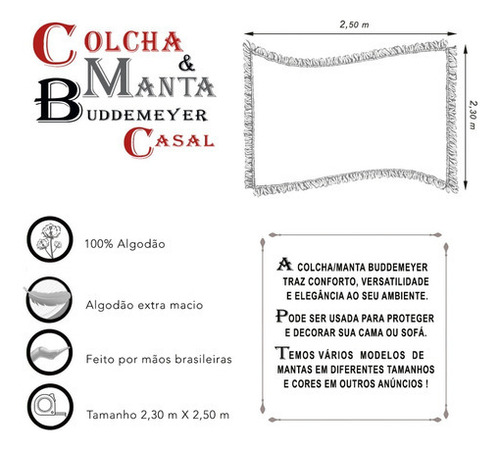 Colcha Casal Buddemeyer Cobre Leito Peseira Manta Pra Sofá Cor Marrom-claro