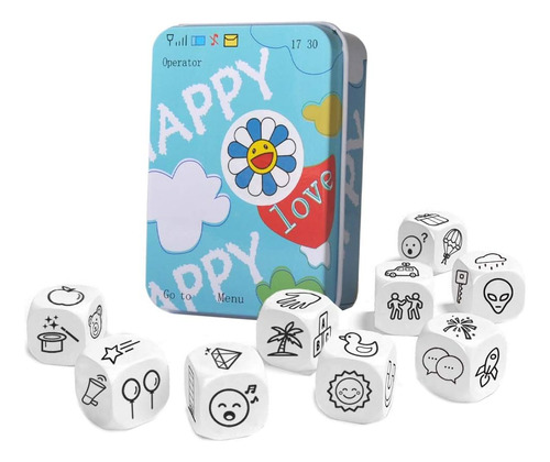 Hcdim Diy Happy Story Dice 9 Cubes Jugues 54 Imágenes Combin