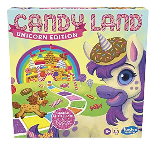 Juego De Mesa Candy Land Unicorn Edition, Juego Preescolar, 