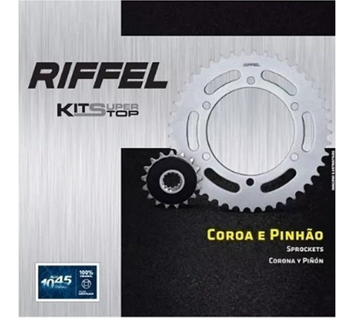 Kit Coroa Pinhão Riffel Para Kawasaki Z 750 Ano 2004 A 2012