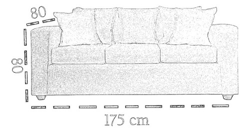 Living Sofa Y Sitiales Color Gris Claro Sitial