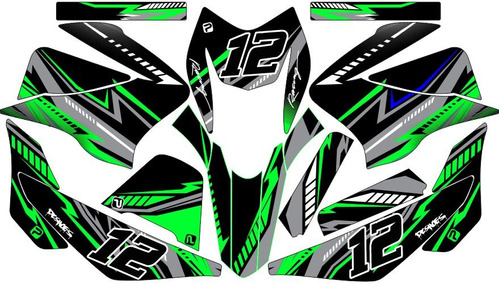 Stickers Para Ray Zr150 F- Verde Sport