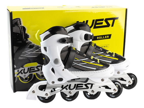 Rollers Profesionales Talle Xl Negro Abec 7 Ruedas 76mm 41 A 44 7.6 Cm Blanco