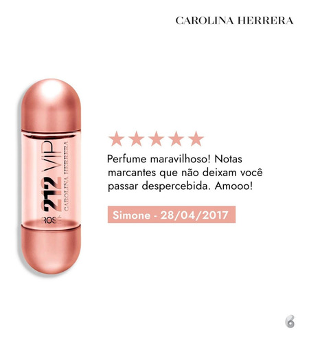 Carolina Herrera 212 Vip Rosé Perfume Fem. - Edp 50ml Blz