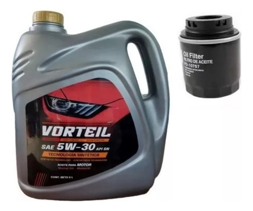Aceite 5w30 Y Filtro Volkswagen Vento 2022-2014 1.6 Gasolina